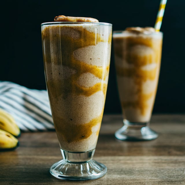 Frozen Banana & Peanut Butter Smoothie
