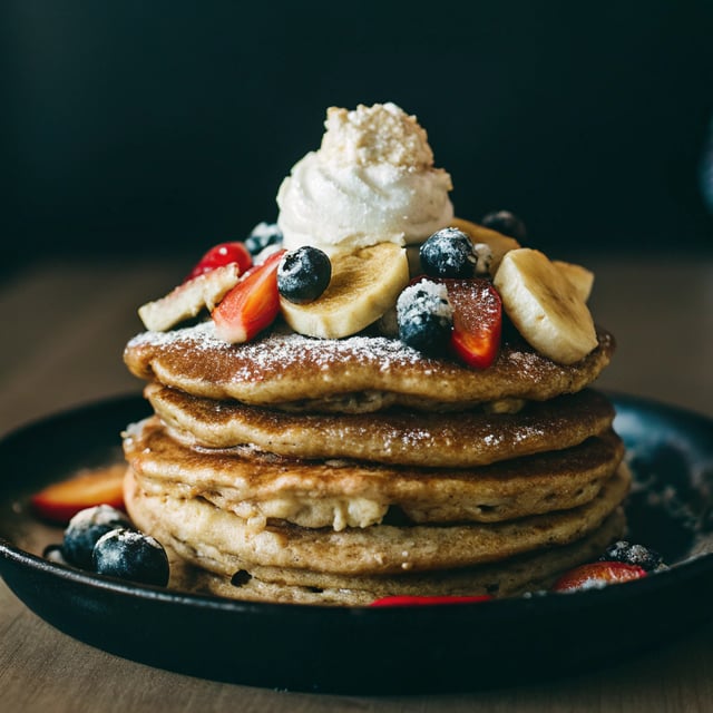 Fruity Almond Butter Pancakes