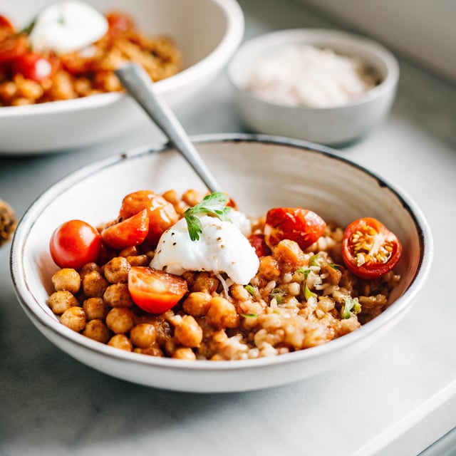 Garlic, Harissa & Tomato Chickpeas