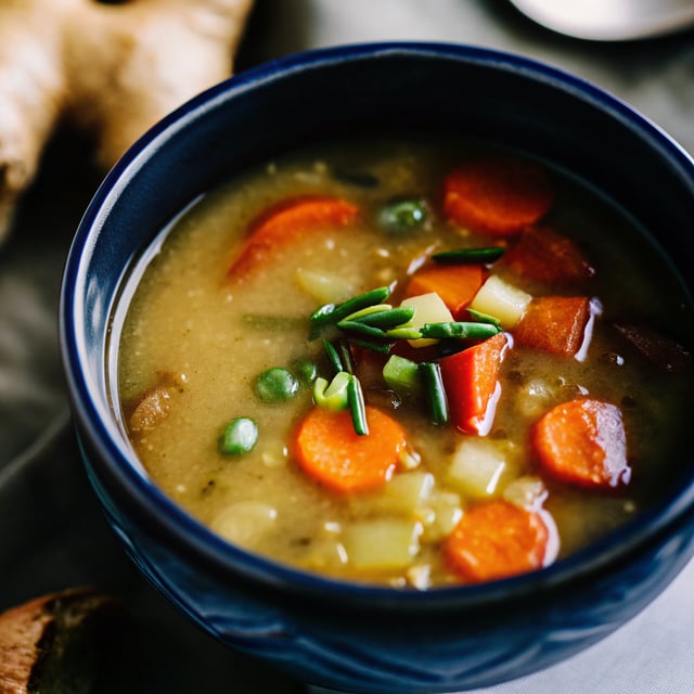 Ginger, Tahini, Carrot & Miso Soup