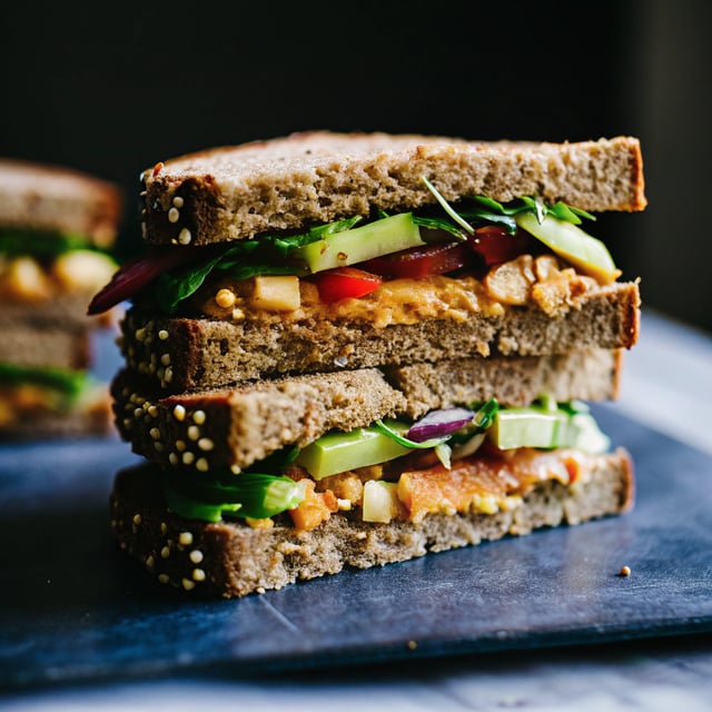 Harissa Hummus & Avocado Sandwich