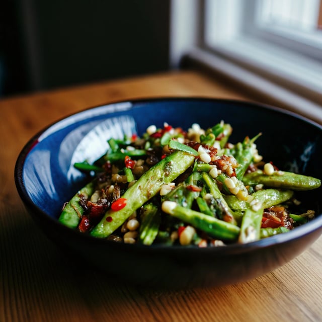 Herby Roasted Runner Bean Salad