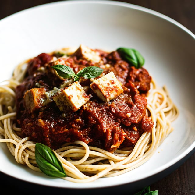 High Protein Tofu Bolognese