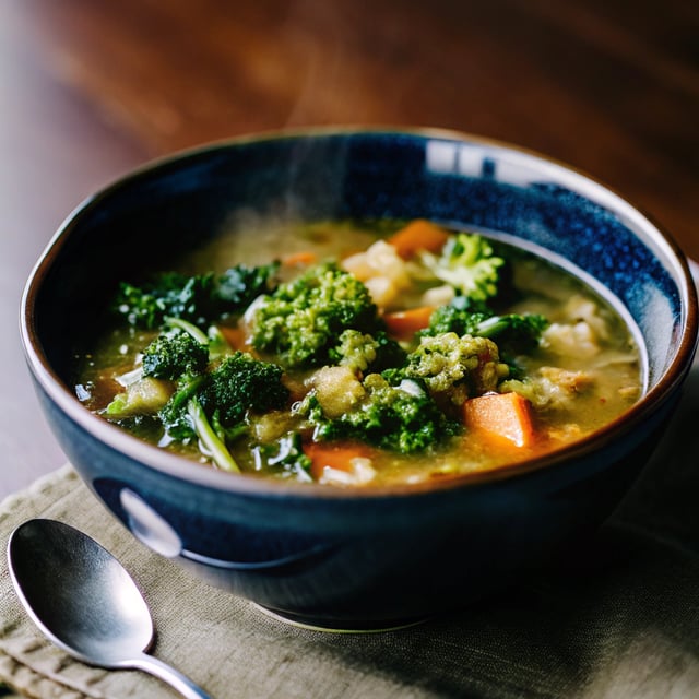 Kale, Spinach & Broccoli Soup