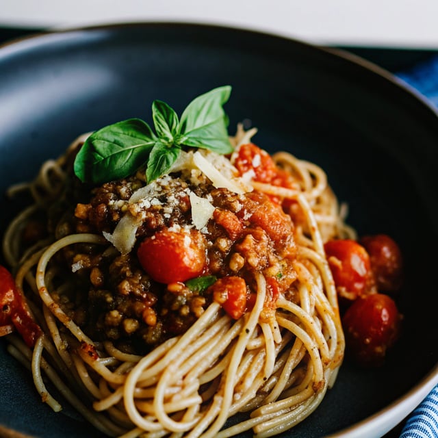 Lentil & Tomato Spaghetti
