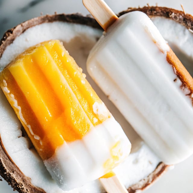 Mango & Coconut Ice Lollies
