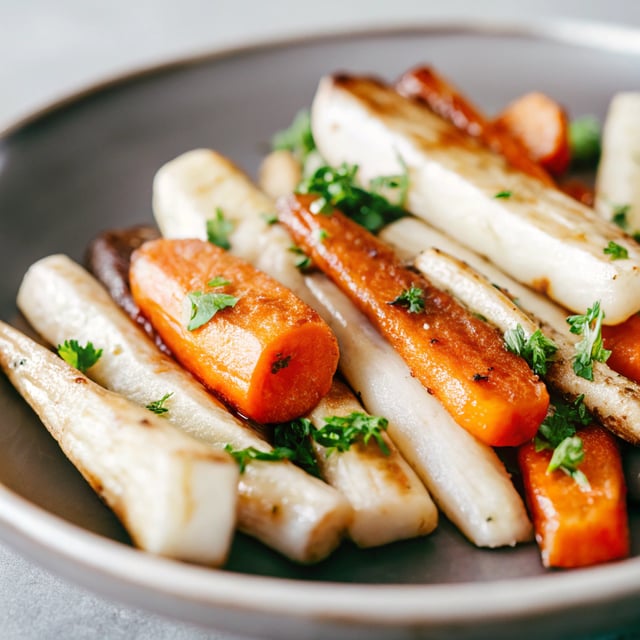 Miso Maple Carrots & Parsnips