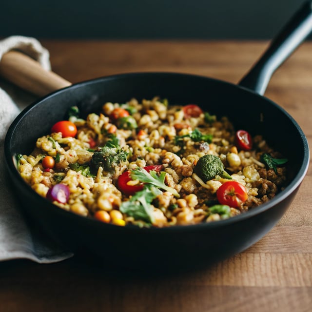 One-Pan Tomato & Chickpea Orzo