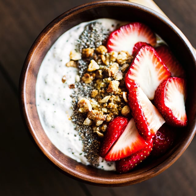 Overnight Strawberry Chia Oats
