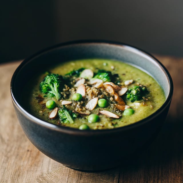 Pea, Broccoli & Almond Soup