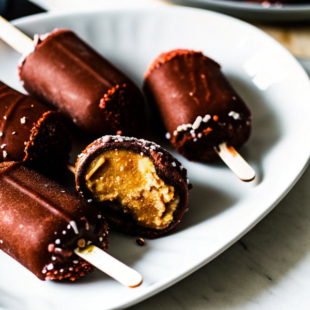 Peanut Butter Chocolate Ice Cream Lollies
