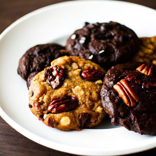 Pecan, Vanilla & Dark Chocolate Cookies
