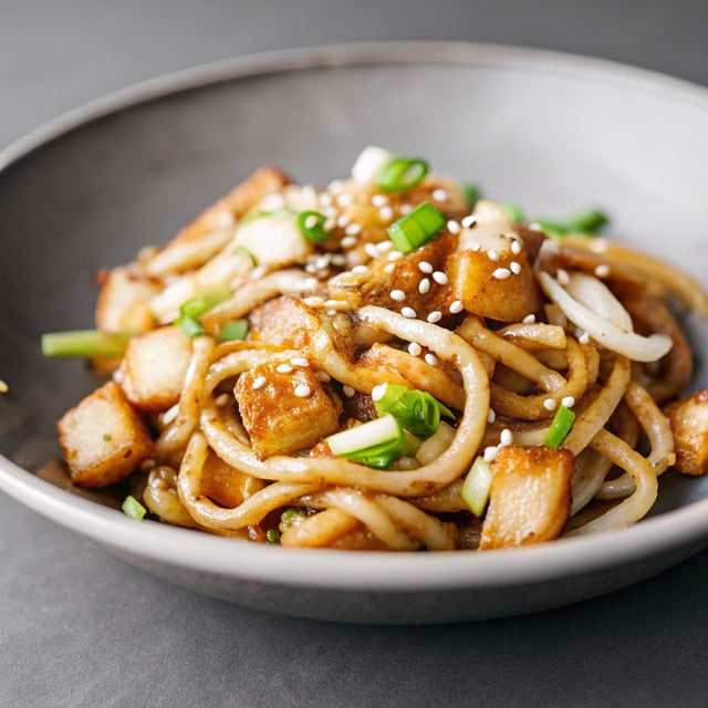 Potato Yaki Udon Noodles