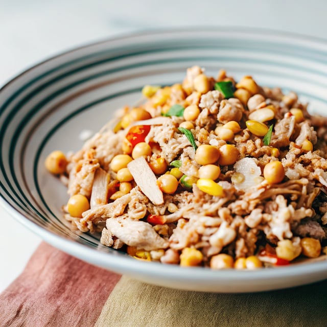 Pulled Jackfruit With Chickpeas & Peanuts