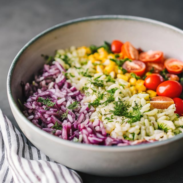 Rainbow Orzo Salad