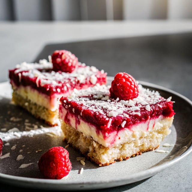 Raspberry & Coconut Slice
