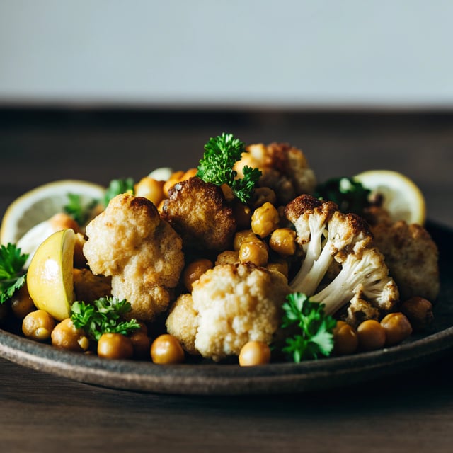 Roasted Cauliflower & Chickpea Salad