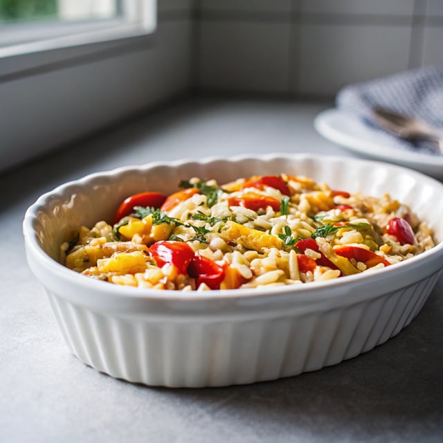 Roasted Red Pepper Orzo