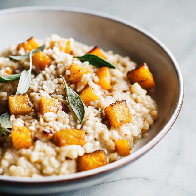 Roasted Squash Risotto with Crispy Sage
