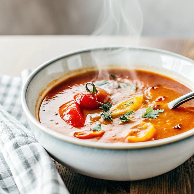 Roasted Tomato & Red Pepper Soup