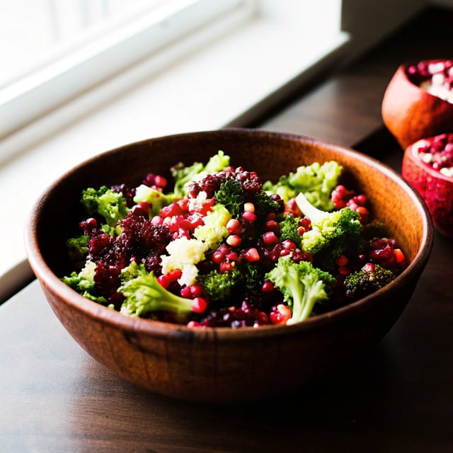 Romanesco Broccoli & Kale Salad With Ruby Red Dressing