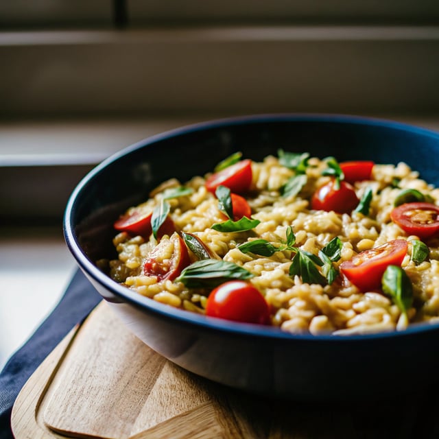 Simple Tomato & Basil Orzo