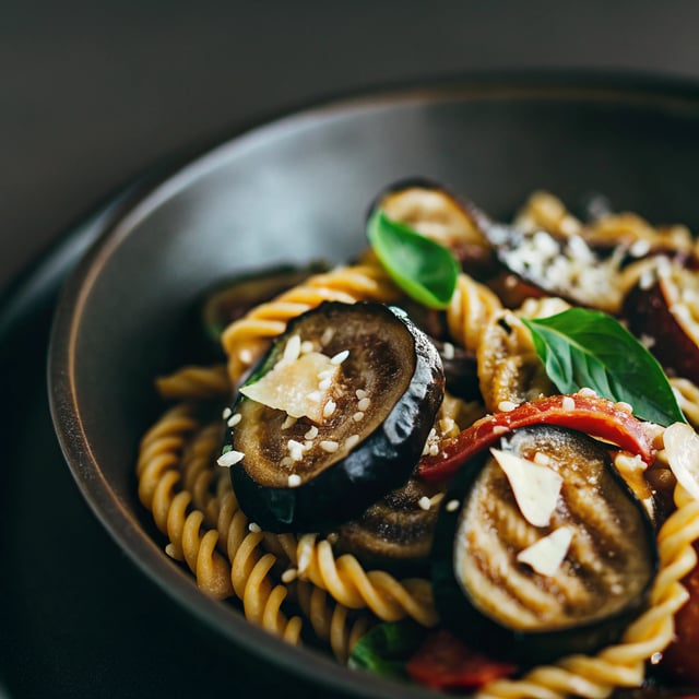 Speedy Aubergine Pasta