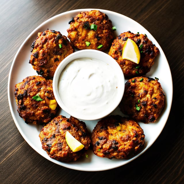 Spiced Carrot & Corn Fritters With Lemon Tahini Dip