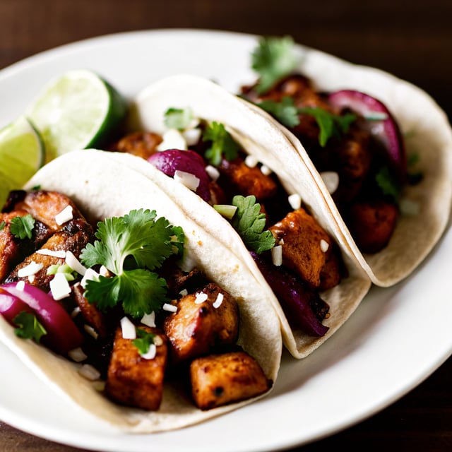 Spicy Chipotle Tacos With Mushrooms & Tofu