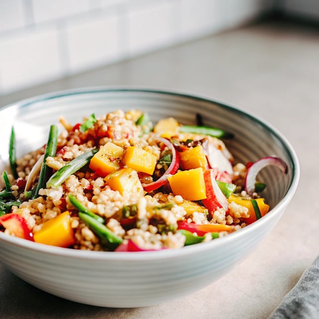 Spicy Mango, Quinoa & Green Bean Salad