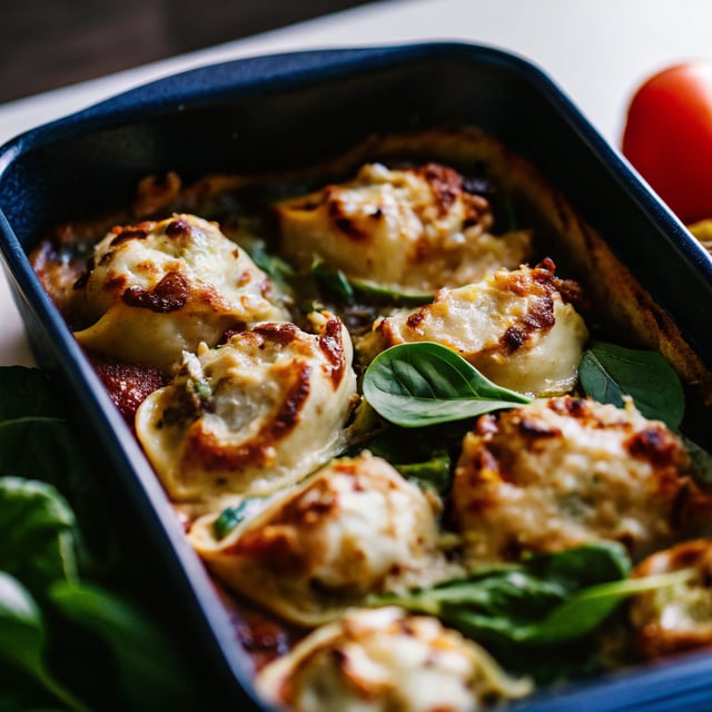 Spinach & ‘Ricotta’ Stuffed Pasta Bake