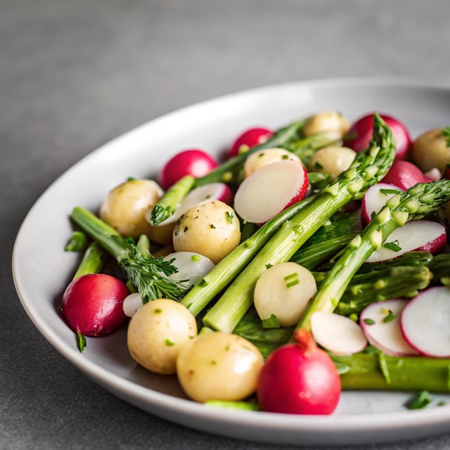 Spring Asparagus, New Potato & Radish Salad