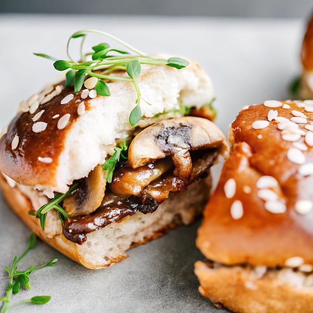 Sticky Miso Mushroom Sandwich