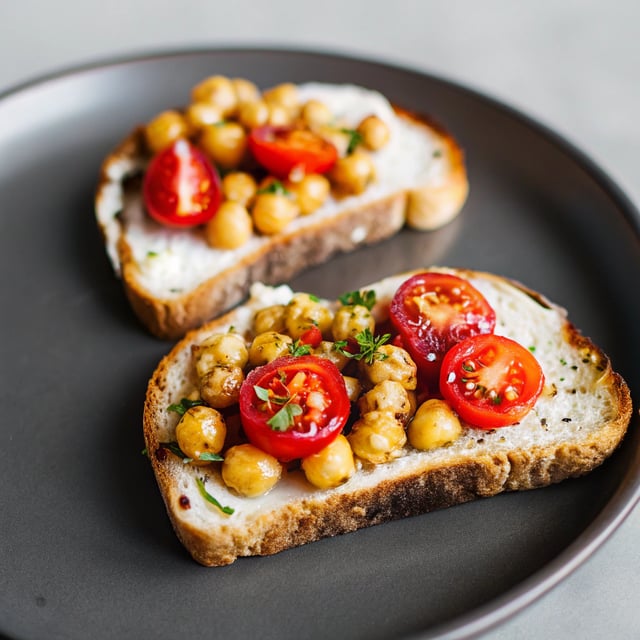 Sumac Tomatoes & Chickpeas on Toast