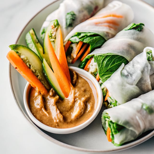 Summer Rolls With Creamy Peanut Dip