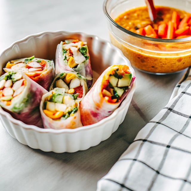 Summer Rolls With Mango Miso Sauce