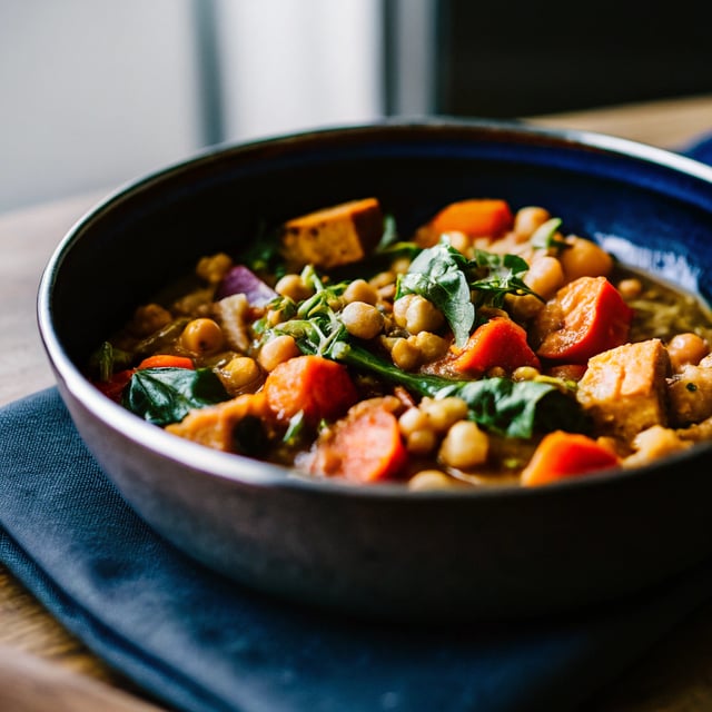 Sweet Potato, Chickpea & Spinach Curry