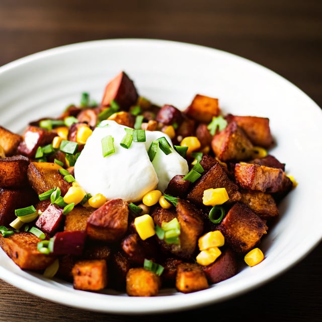 Sweet Potato & Corn Breakfast Hash