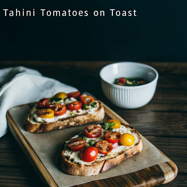 Tahini Tomatoes on Toast