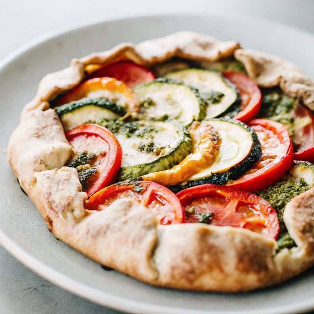 Tomato, Courgette & Pesto Galette