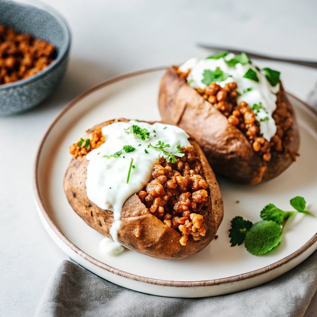 Walnut & Lentil Jacket Potatoes