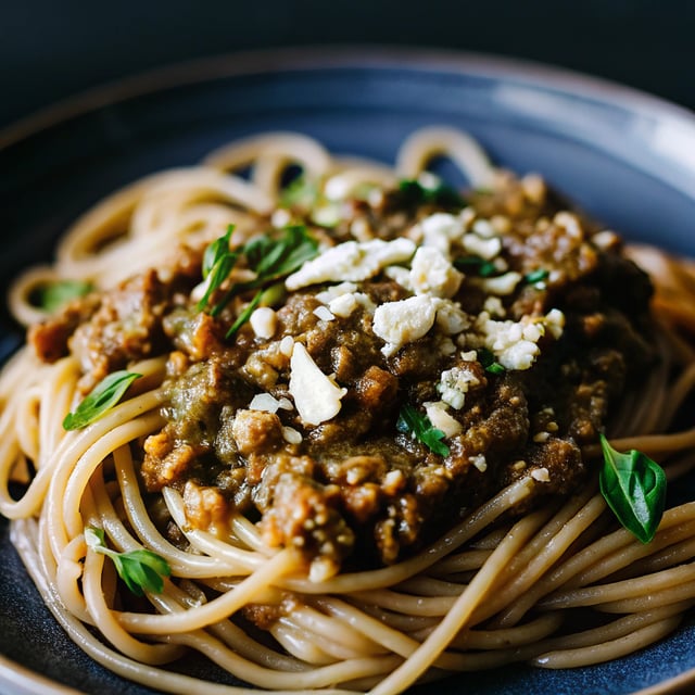 Walnut & Lentil Spaghetti