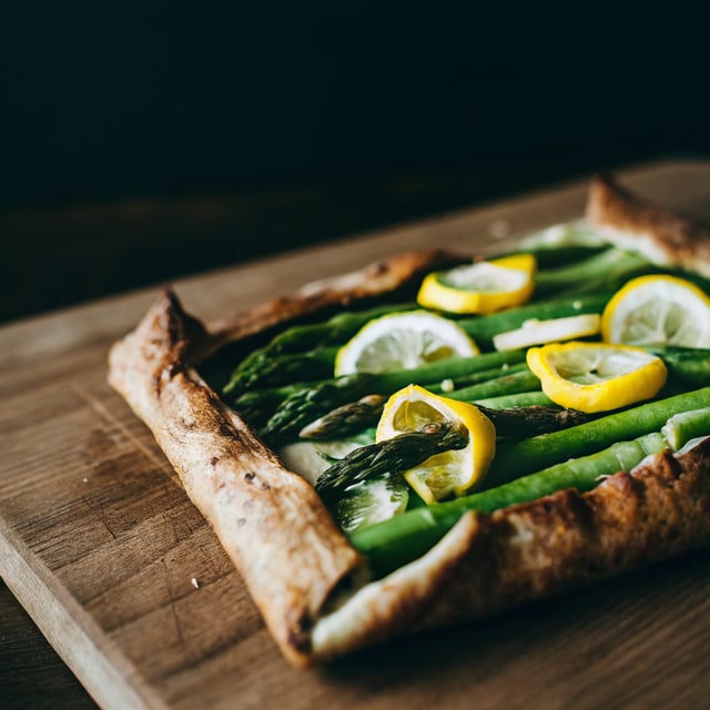 Zesty Green Galette With Asparagus & Lemon