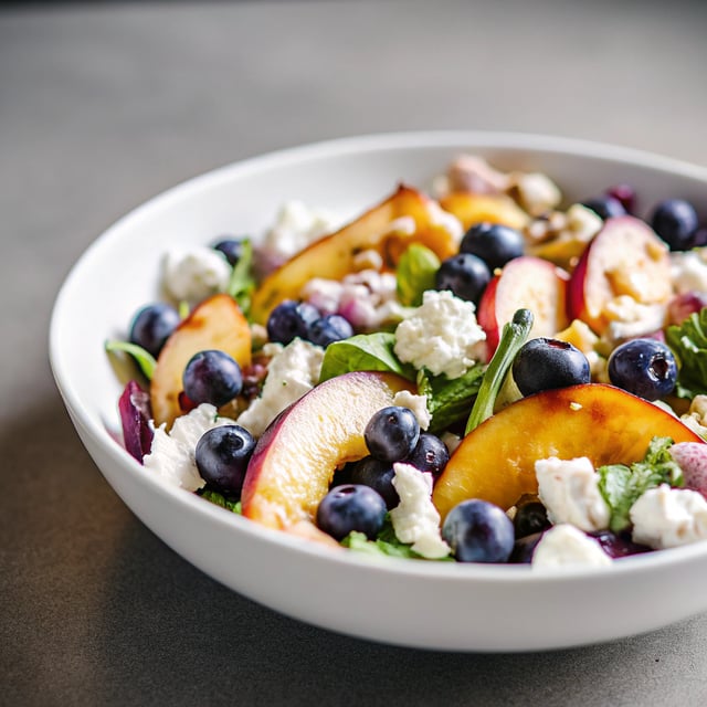 Blueberry Peach Feta Salad