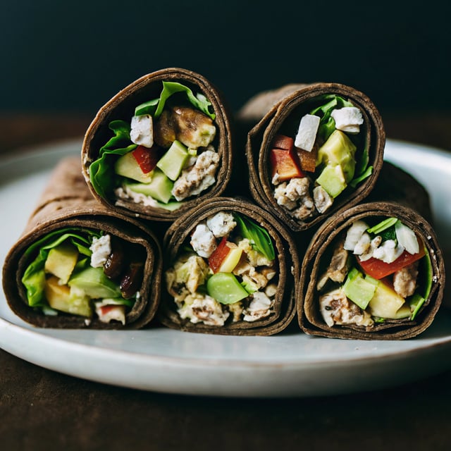 Avocado Chicken Salad Lettuce Wraps