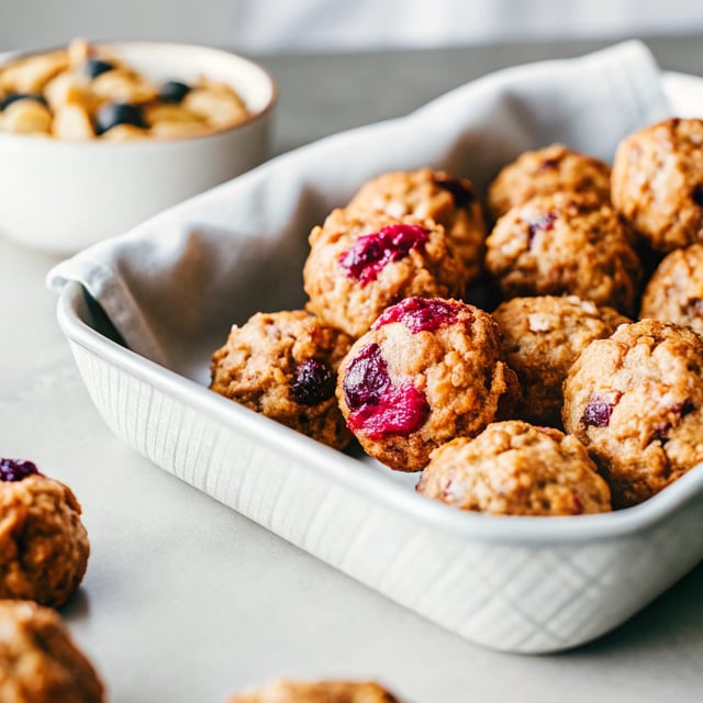 Banana-Berry Baked Oatmeal Bites