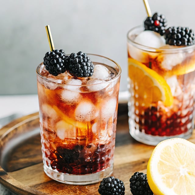 Black-beery Whiskey Smash