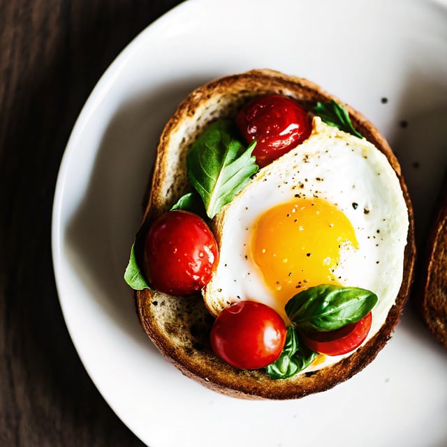Caprese Egg-in-the-Hole