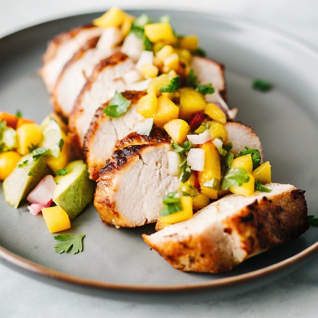 Chipotle Pork Tenderloin with Mango-Avocado Salsa