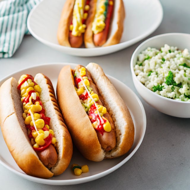 Fiesta Dogs with Street Corn Guacamole